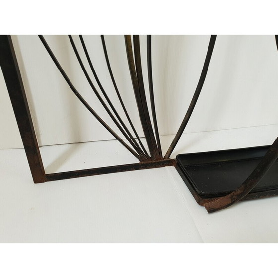 Image 1 of Porte-manteau vintage en plastique noir, 1950