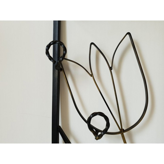 Image 1 of Porte-manteau vintage en plastique noir, 1950