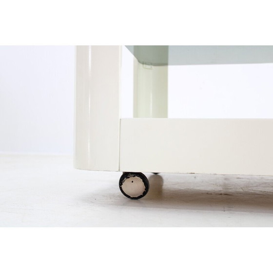 Image 1 of Table basse carrée en verre vintage italien, 1970