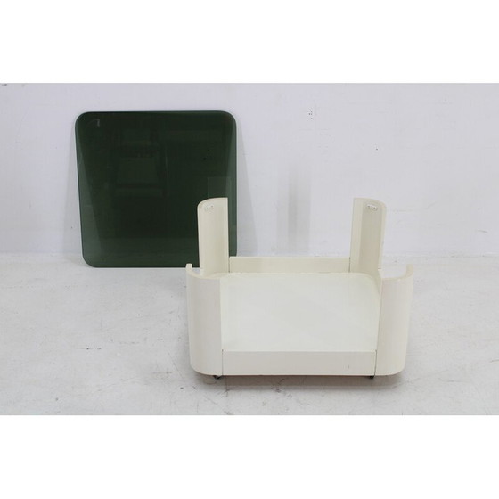 Image 1 of Table basse carrée en verre vintage italien, 1970