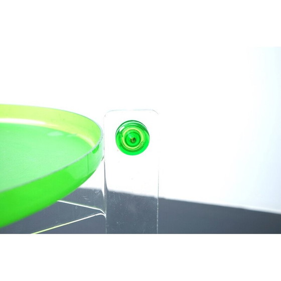 Image 1 of Chariot de bar vintage en plastique de l'ère spatiale par Luigi Massoni pour Guzzini, Italie 1970