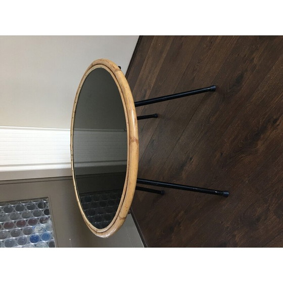 Image 1 of Table basse vintage en verre et acier par Rohé Noordwolde, 1950