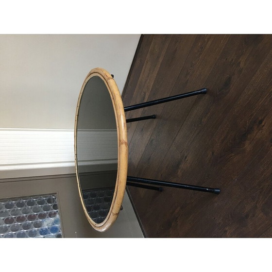 Image 1 of Table basse vintage en verre et acier par Rohé Noordwolde, 1950