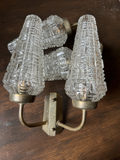 2x Lampes murales vintage