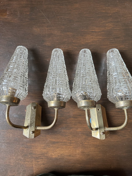 2x Lampes murales vintage