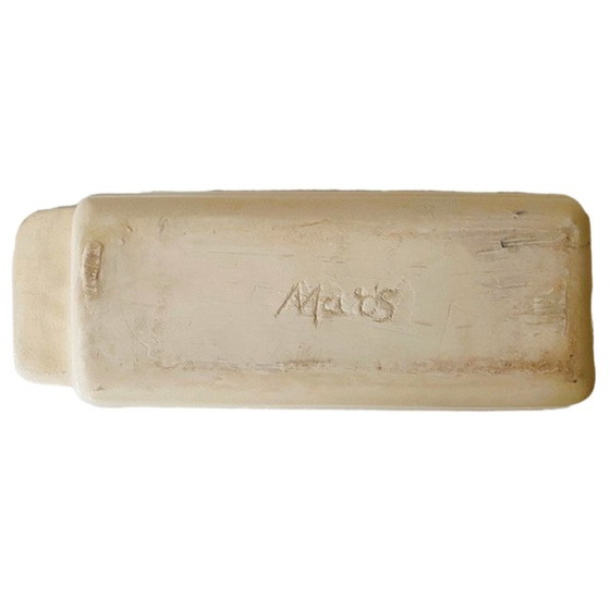 Image 1 of Plat à four breton vintage plat à asperges en majolique