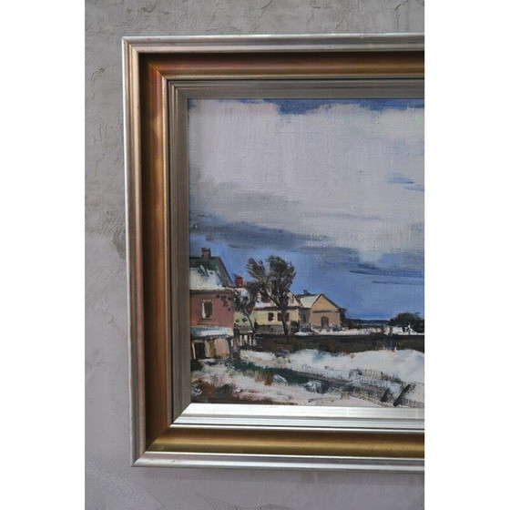 Image 1 of Peinture à l'huile sur toile de Gunnar Herman Berglund, Suède 1960