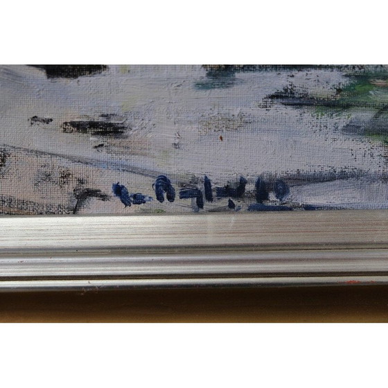 Image 1 of Peinture à l'huile sur toile de Gunnar Herman Berglund, Suède 1960