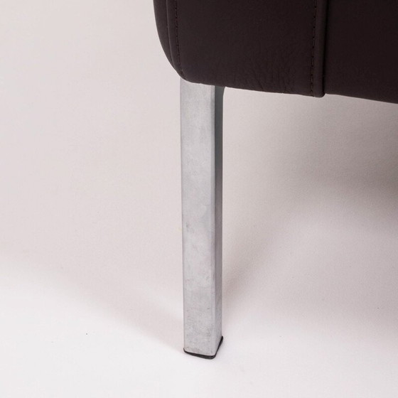 Image 1 of Paire de fauteuils vintage Walter Knoll en cuir marron