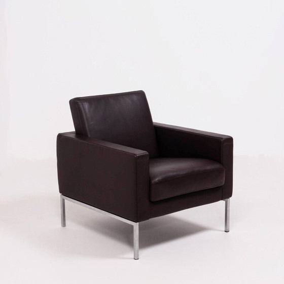 Image 1 of Paire de fauteuils vintage Walter Knoll en cuir marron