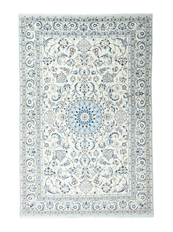 Image 1 of Tapis Naïn 9 La 368 X 246 cm noué à la main -Tapis Avec Soie