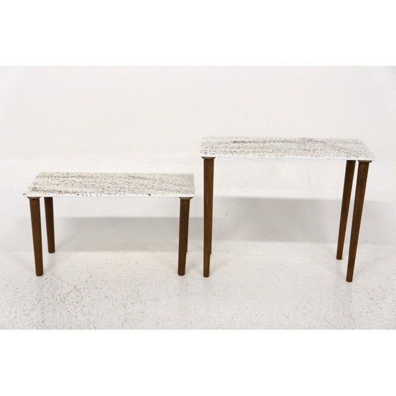 Image 1 of Paire de tables d'appoint en émail, Suède 1970