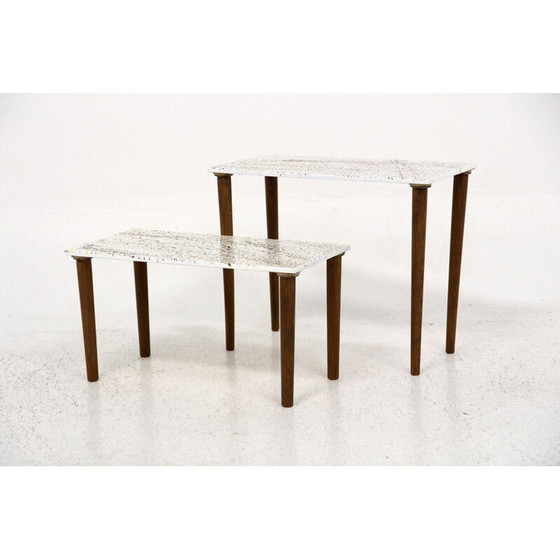 Image 1 of Paire de tables d'appoint en émail, Suède 1970