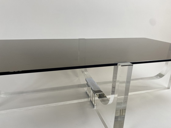 Image 1 of Table Basse Michel Dumas En Verre Et Plexiglas 