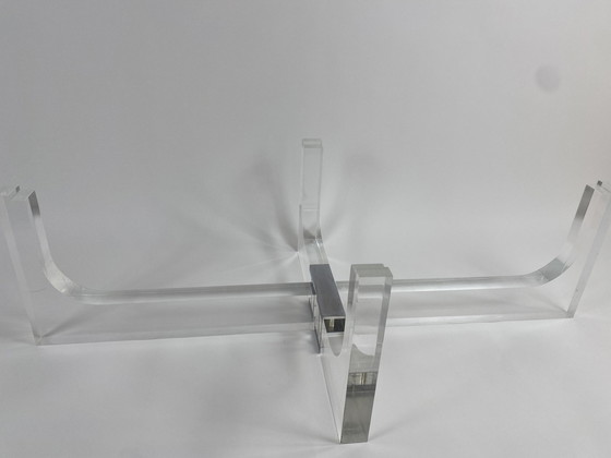 Image 1 of Table Basse Michel Dumas En Verre Et Plexiglas 