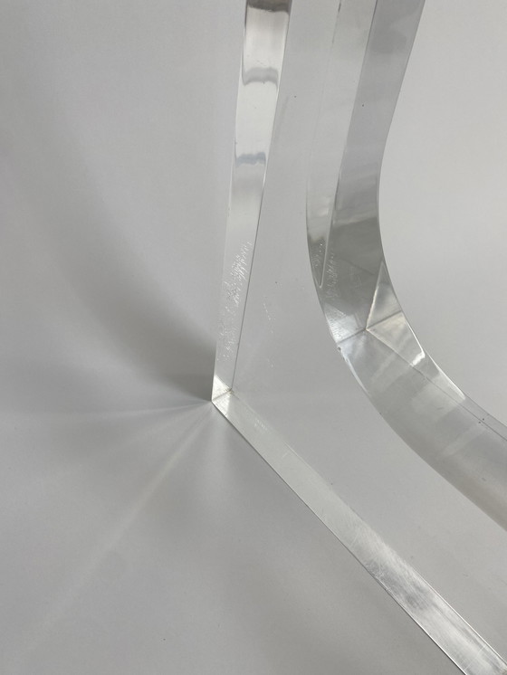 Image 1 of Table Basse Michel Dumas En Verre Et Plexiglas 