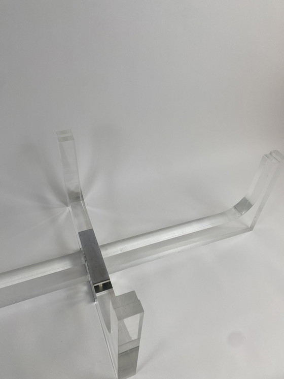 Image 1 of Table Basse Michel Dumas En Verre Et Plexiglas 