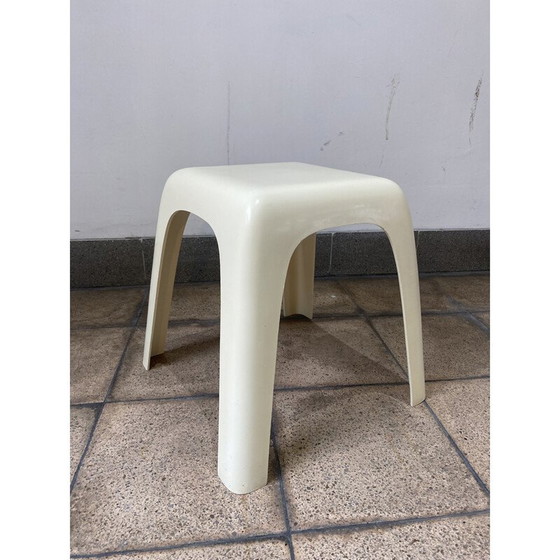 Image 1 of Tabouret vintage "Small" en résine blanche