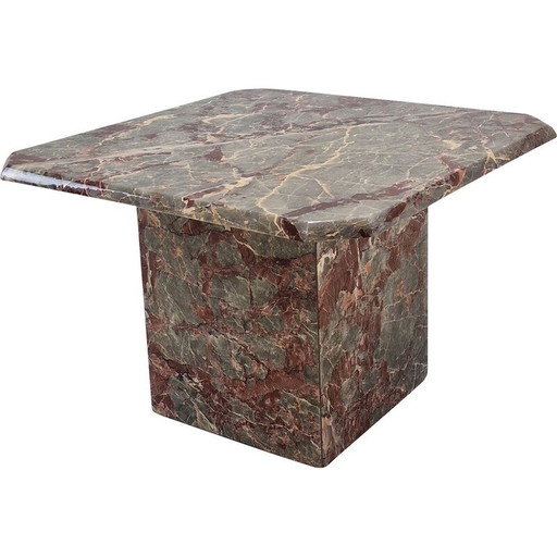 Table basse vintage en marbre, Italie 1980