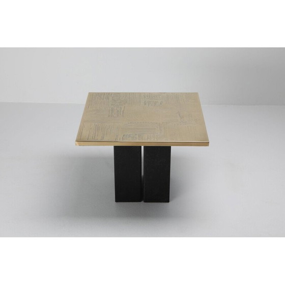 Image 1 of Ensemble de 3 tables d'appoint vintage en laiton par Christian Heckscher, Belgique 1970