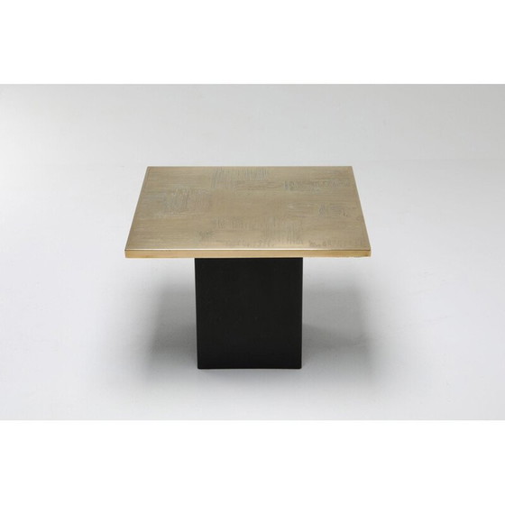 Image 1 of Ensemble de 3 tables d'appoint vintage en laiton par Christian Heckscher, Belgique 1970