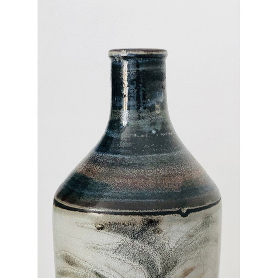 Image 1 of Vase vintage en céramique Le cavalier par Raymonde Leduc, France années 1960