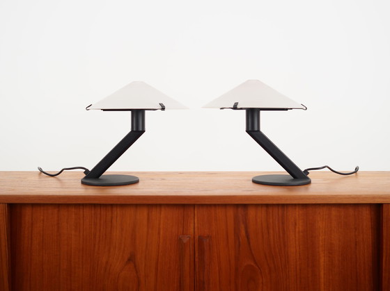 Image 1 of Ensemble de deux lampes de table Tobia, Design italien, 1980S, Manufacture : Lamiprogetti