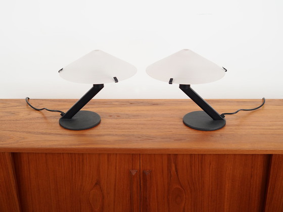 Image 1 of Ensemble de deux lampes de table Tobia, Design italien, 1980S, Manufacture : Lamiprogetti