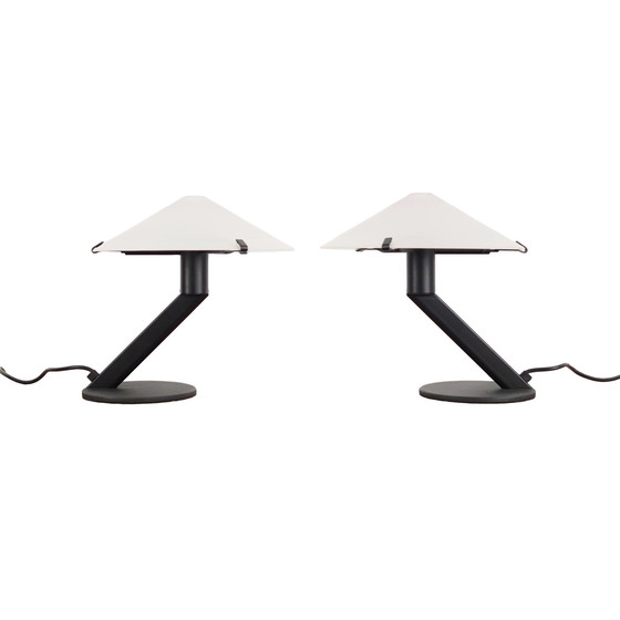 Image 1 of Ensemble de deux lampes de table Tobia, Design italien, 1980S, Manufacture : Lamiprogetti