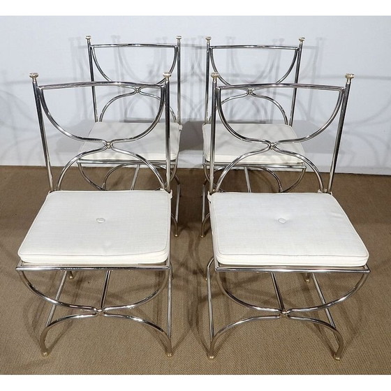 Image 1 of Ensemble de salle à manger vintage modèle Savonarole par Maison Jansen, France 1960