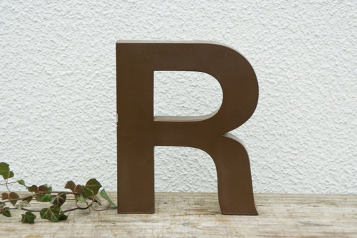 Lettre vintage "R", Ancienne réclame / inscription publicitaire
