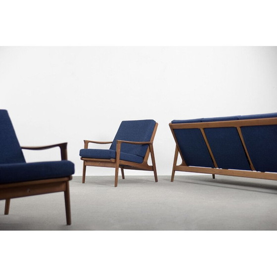 Image 1 of Ensemble de canapés et de fauteuils modernes en teck par Parker Furniture, Australie, années 1950