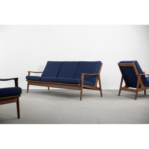 Ensemble de canapés et de fauteuils modernes en teck par Parker Furniture, Australie, années 1950