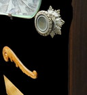 2017 Vintage Small Antique Hanging Cabinet, Wall Cabinet