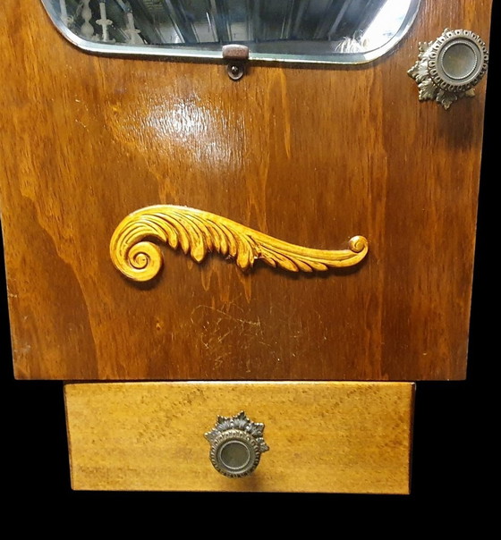 Image 1 of 2017 Vintage Small Antique Hanging Cabinet, Wall Cabinet