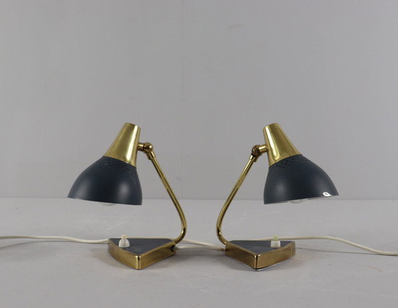 Image 1 of 2 Lampes de table de style Stilnovo, Italie, années 1960