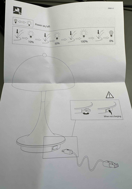 Image 1 of Louis Poulsen Panthella 160 Portable V1 Opal White Portable Table Lamp