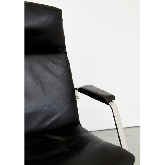Image 1 of Fauteuils de bureau vintage Fk86 en acier et cuir par Jørgen Kastholm et Preben Fabricius pour Kill International