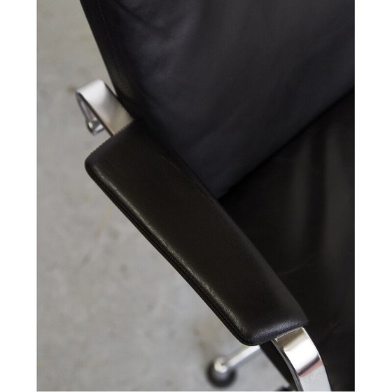 Image 1 of Fauteuils de bureau vintage Fk86 en acier et cuir par Jørgen Kastholm et Preben Fabricius pour Kill International