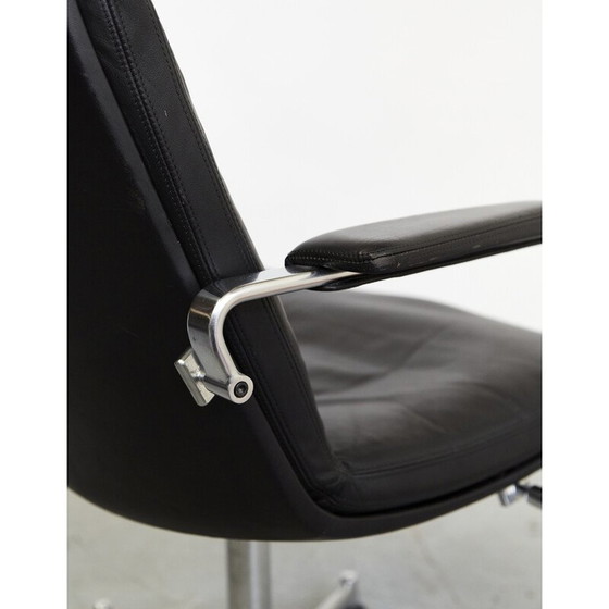 Image 1 of Fauteuils de bureau vintage Fk86 en acier et cuir par Jørgen Kastholm et Preben Fabricius pour Kill International
