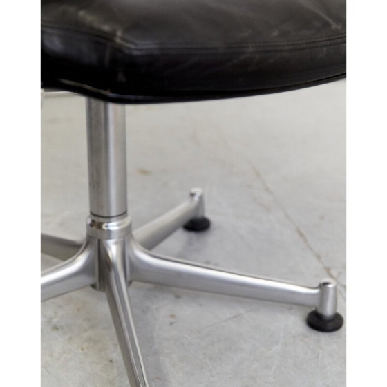 Image 1 of Fauteuils de bureau vintage Fk86 en acier et cuir par Jørgen Kastholm et Preben Fabricius pour Kill International