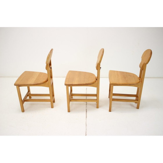 Image 1 of Ensemble de 3 chaises en bois vintage, Finlande 1970