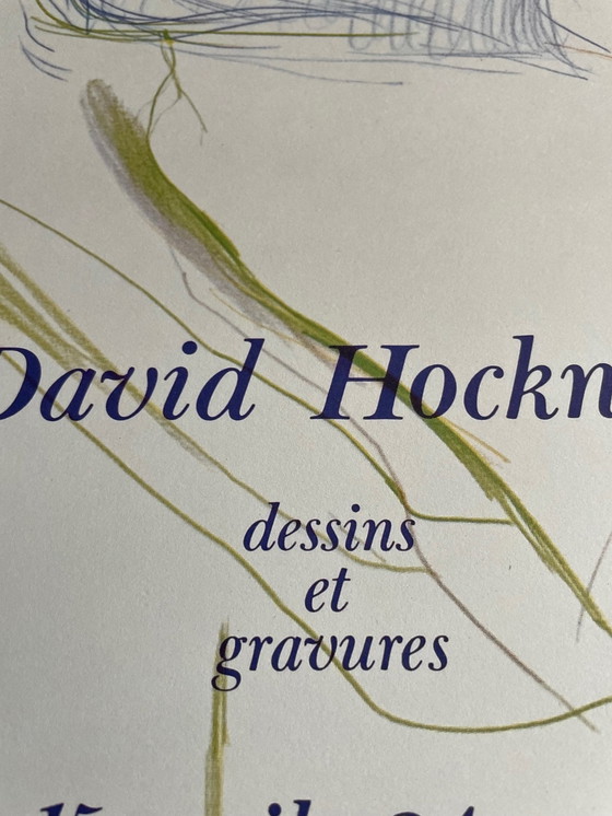 Image 1 of David Hockney, Dessins Et Gravures Affiche d'exposition, Imp. Dermont-Paris, Imprimé en France