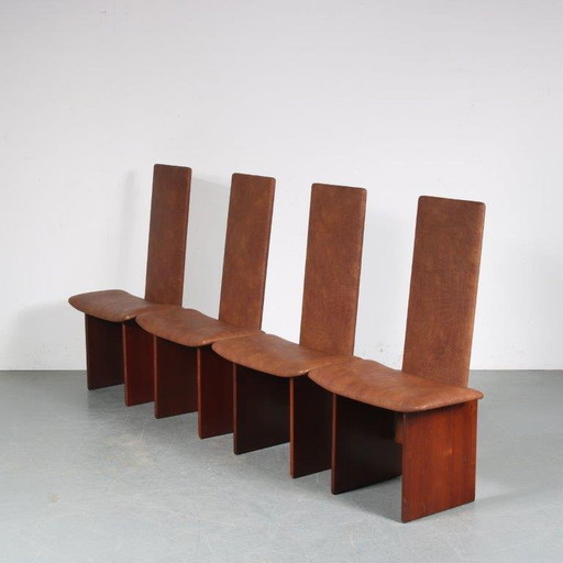 Chaises de salle à manger "Kazuki" par Kazuhide Takahama pour Gavina, Italie 1980