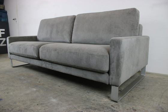 Image 1 of Rolf Benz Ego Canapé Trois places Tissu Cordon Gris Designer Canapé Nouveau.