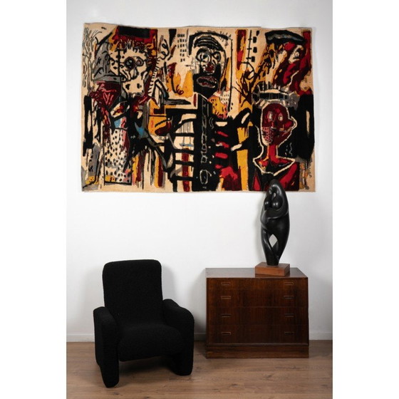 Image 1 of Tapis en laine Notary de Jean-Michel Basquiat