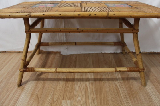 Image 1 of Page 1 of 10: Table Basse Rotin & Céramique Audoux Minet
