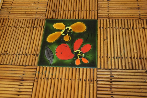 Image 1 of Page 1 of 10: Table Basse Rotin & Céramique Audoux Minet