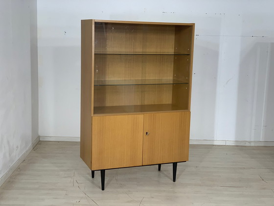Image 1 of Mid Century vitrine highboard armoire vintage