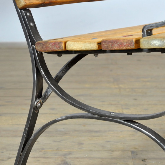 Image 1 of Banc de parc en fer riveté, 1920